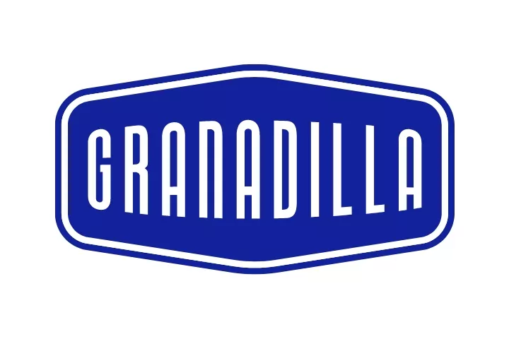The Granadilla wordmark badge in blue and white
